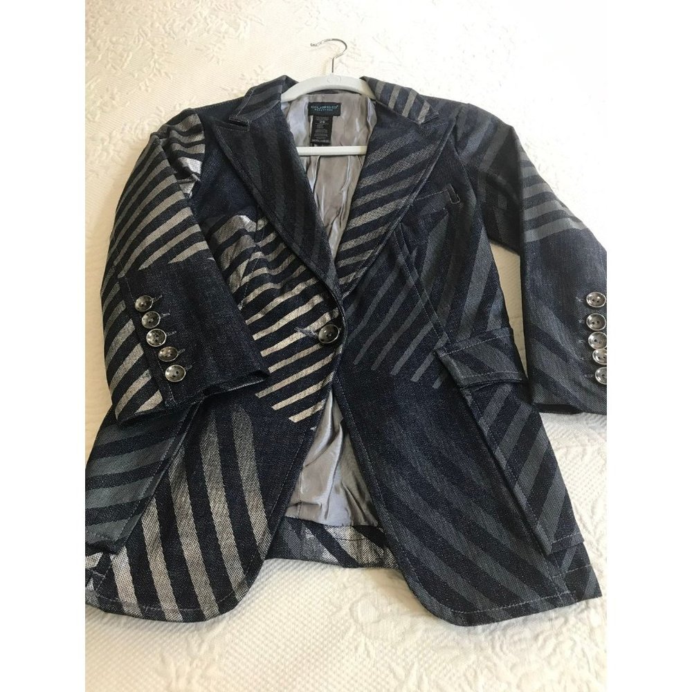 Vintage Custo denim and silver blazer